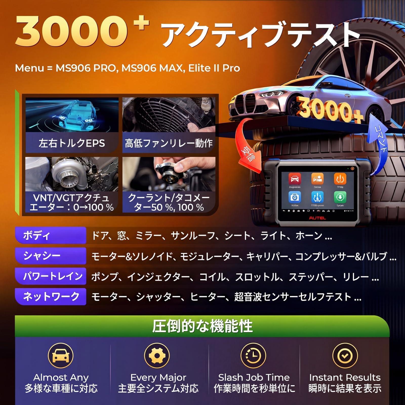 Amazon.co.jp: Autel MaxiCOM MK808TS OBD2 診断機 2022年6月新機能
